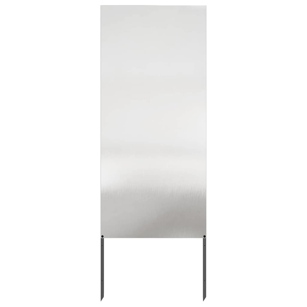 Trädgårds integritetsskärm Silver 50 x 140 cm Rostfritt stål