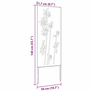 Trädgårds integritetsskärm Silver 50 x 140 cm Galvaniserat stål
