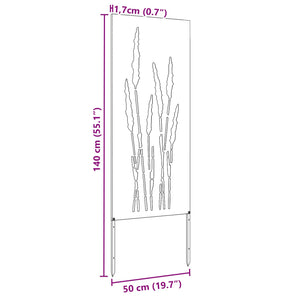 Trädgårds integritetsskärm Svart 50 x 140 cm Kallvalsat stål