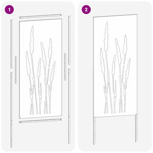 Trädgårds integritetsskärm Silver 50 x 140 cm Galvaniserat stål