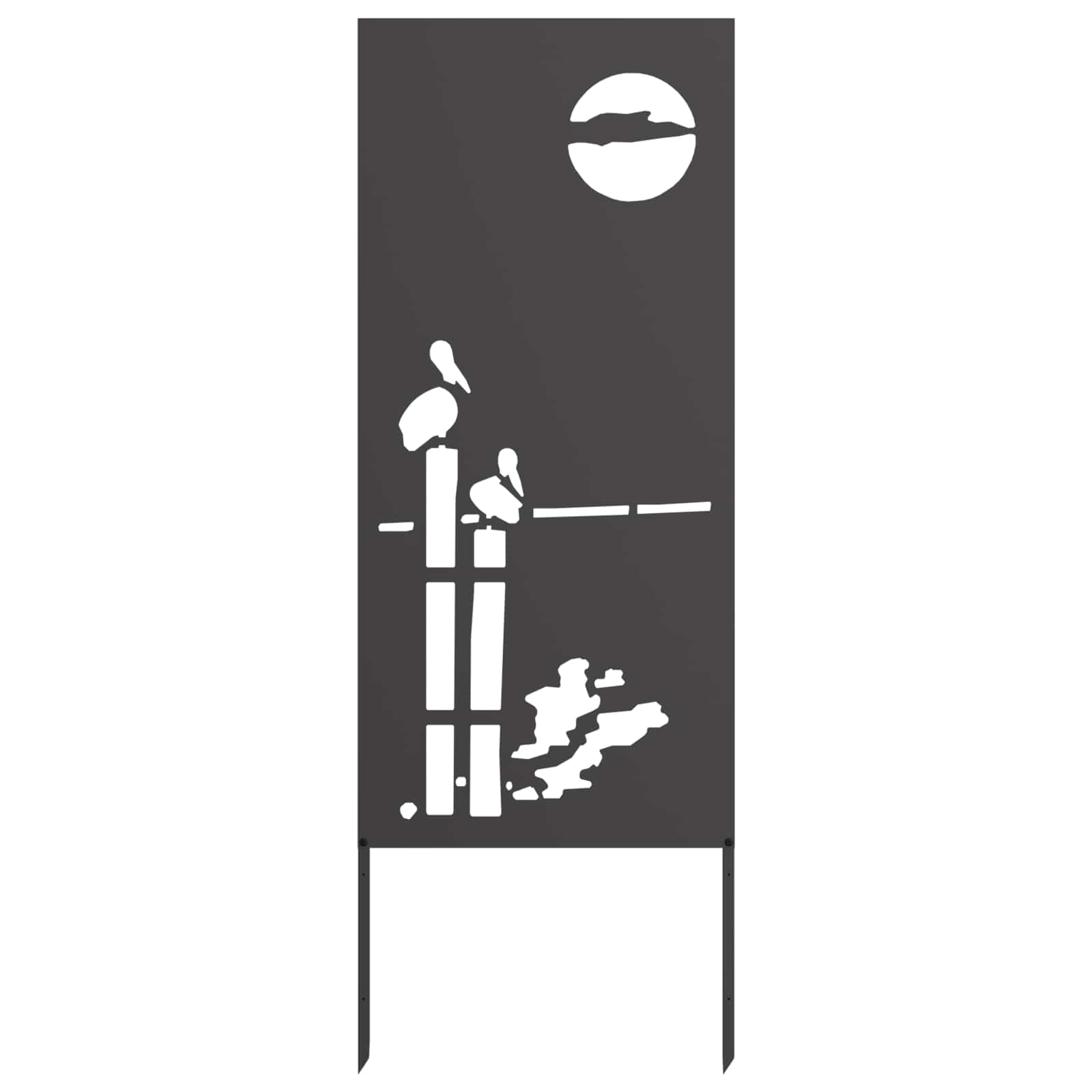 Trädgårds integritetsskärm Svart 50 x 140 cm Kallvalsat stål