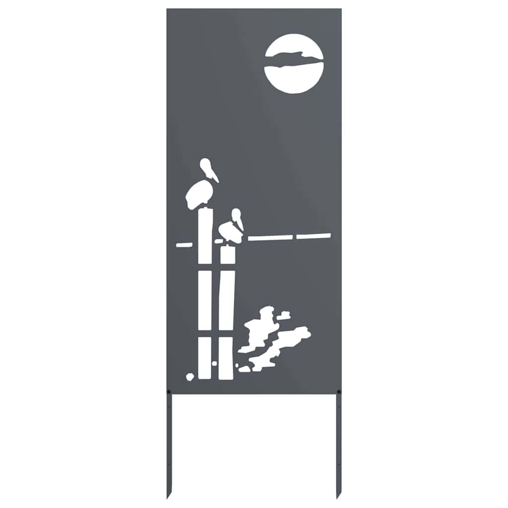 Trädgårds integritetsskärm Antracit 50 x 140 cm Kallvalsat stål