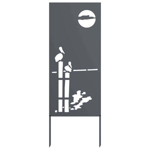 Trädgårds integritetsskärm Antracit 50 x 140 cm Kallvalsat stål