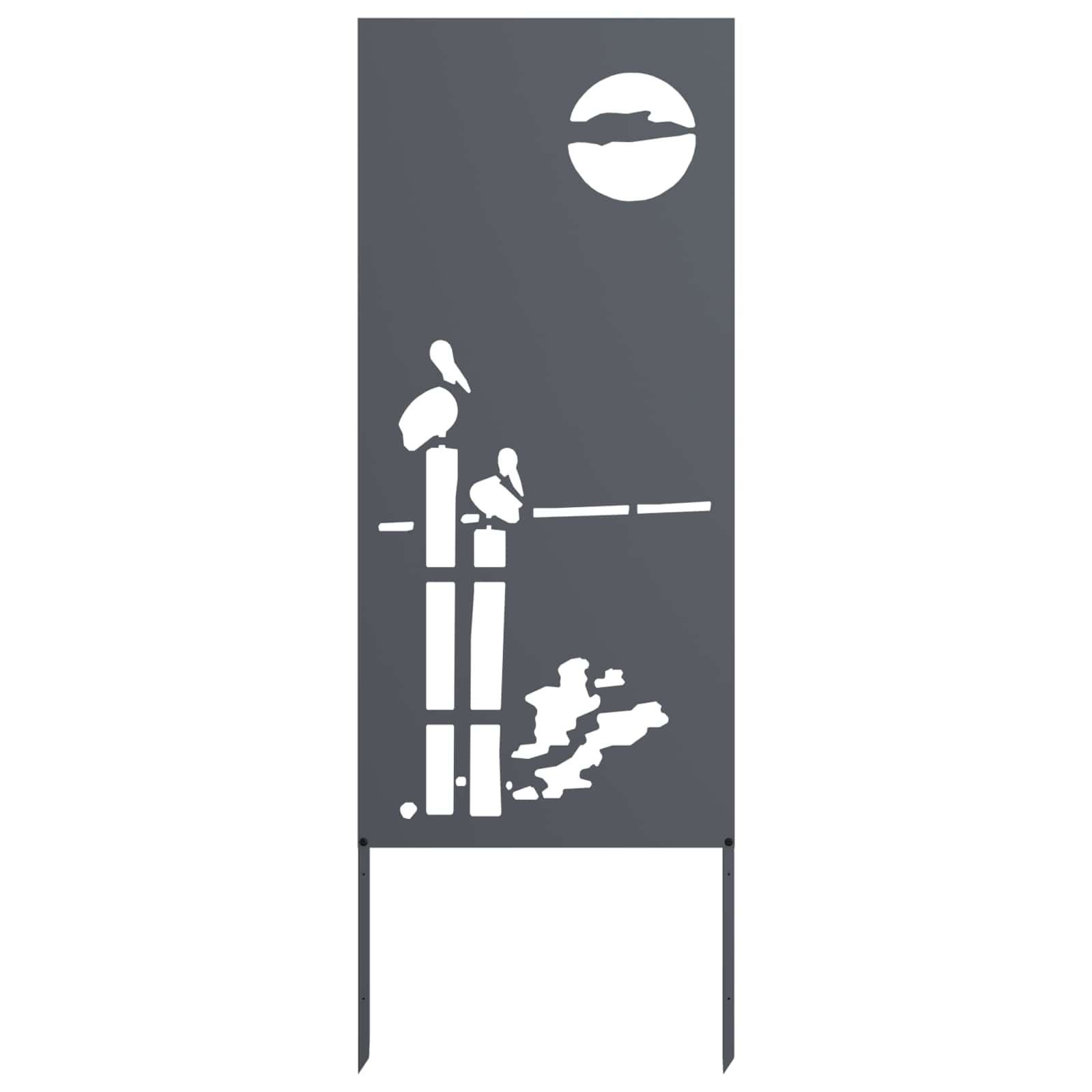 Trädgårds integritetsskärm Antracit 50 x 140 cm Kallvalsat stål