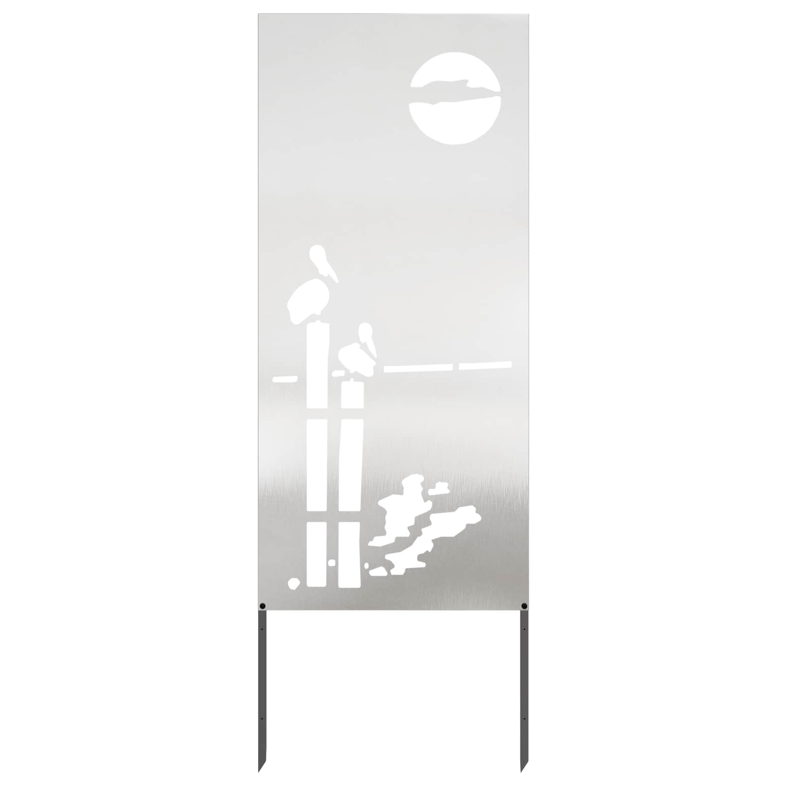 Trädgårds integritetsskärm Silver 50 x 140 cm Rostfritt stål