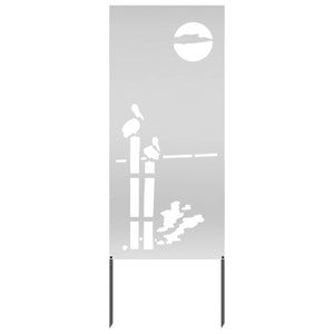 Trädgårds integritetsskärm Silver 50 x 140 cm Galvaniserat stål