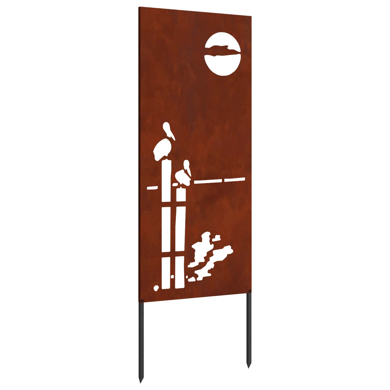 Trädgårds integritetsskärm Rostig 50 x 140 cm cortenstål