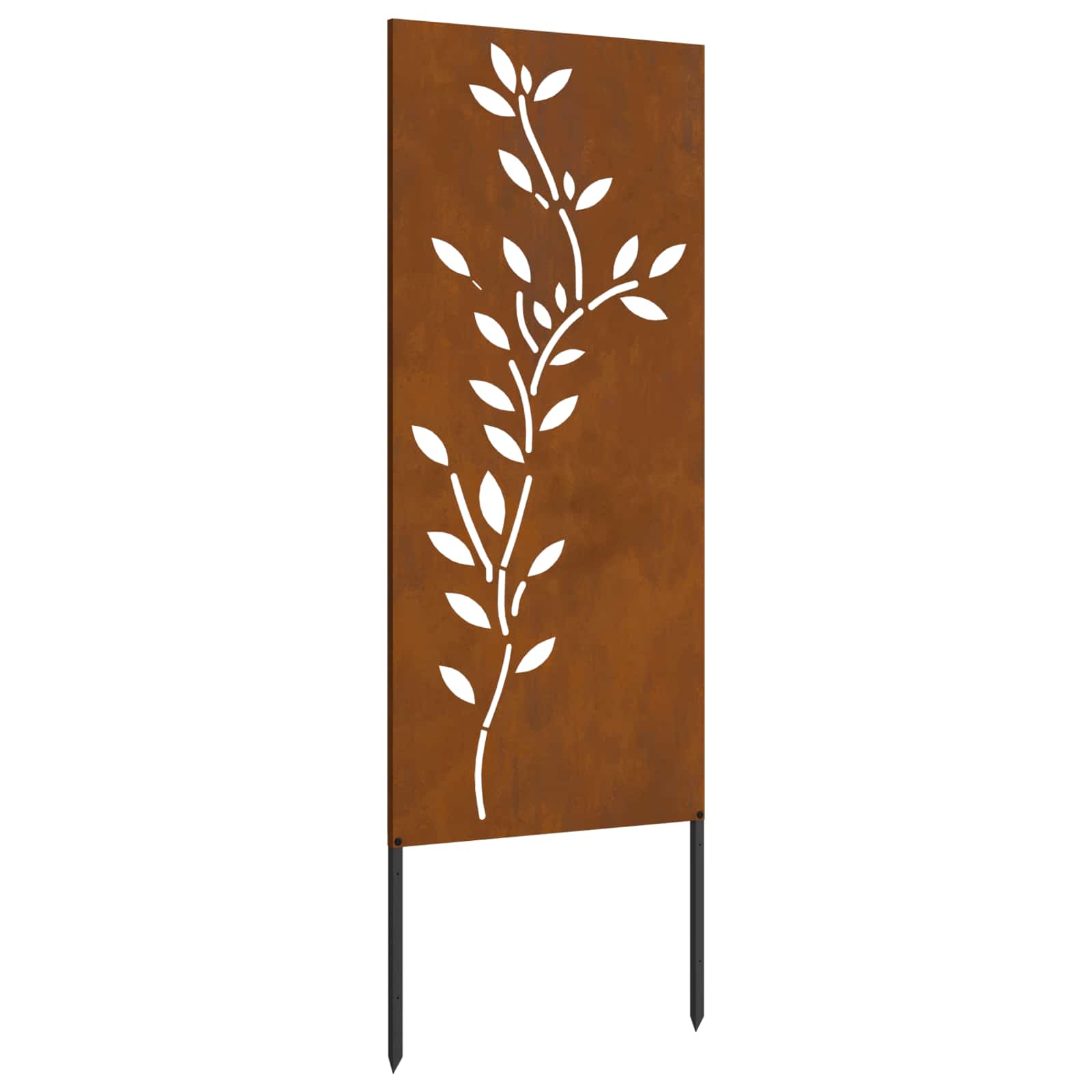 Trädgårds integritetsskärm Blommor Rostig 50 x 140 cm