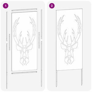 Trädgårds integritetsskärm Svart 50 x 140 cm Kallvalsat stål