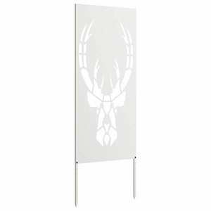 Trädgårds integritetsskärm Vit 50 x 140 cm Kallvalsat stål