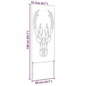 Trädgårds integritetsskärm Olivgrön 50 x 140 cm Kallvalsat stål