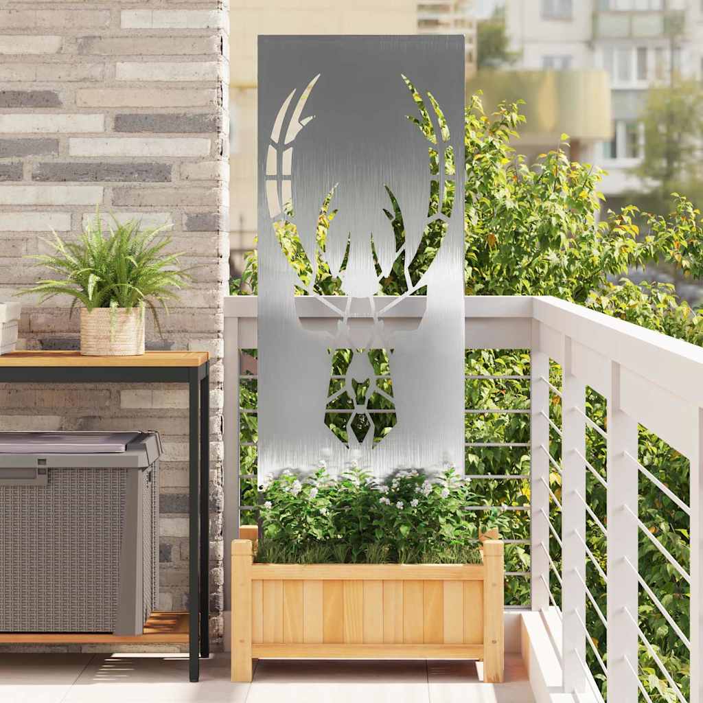 Trädgårds integritetsskärm Silver 50 x 140 cm Rostfritt stål