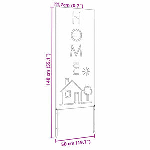 Trädgårds integritetsskärm Svart 50 x 140 cm Kallvalsat stål