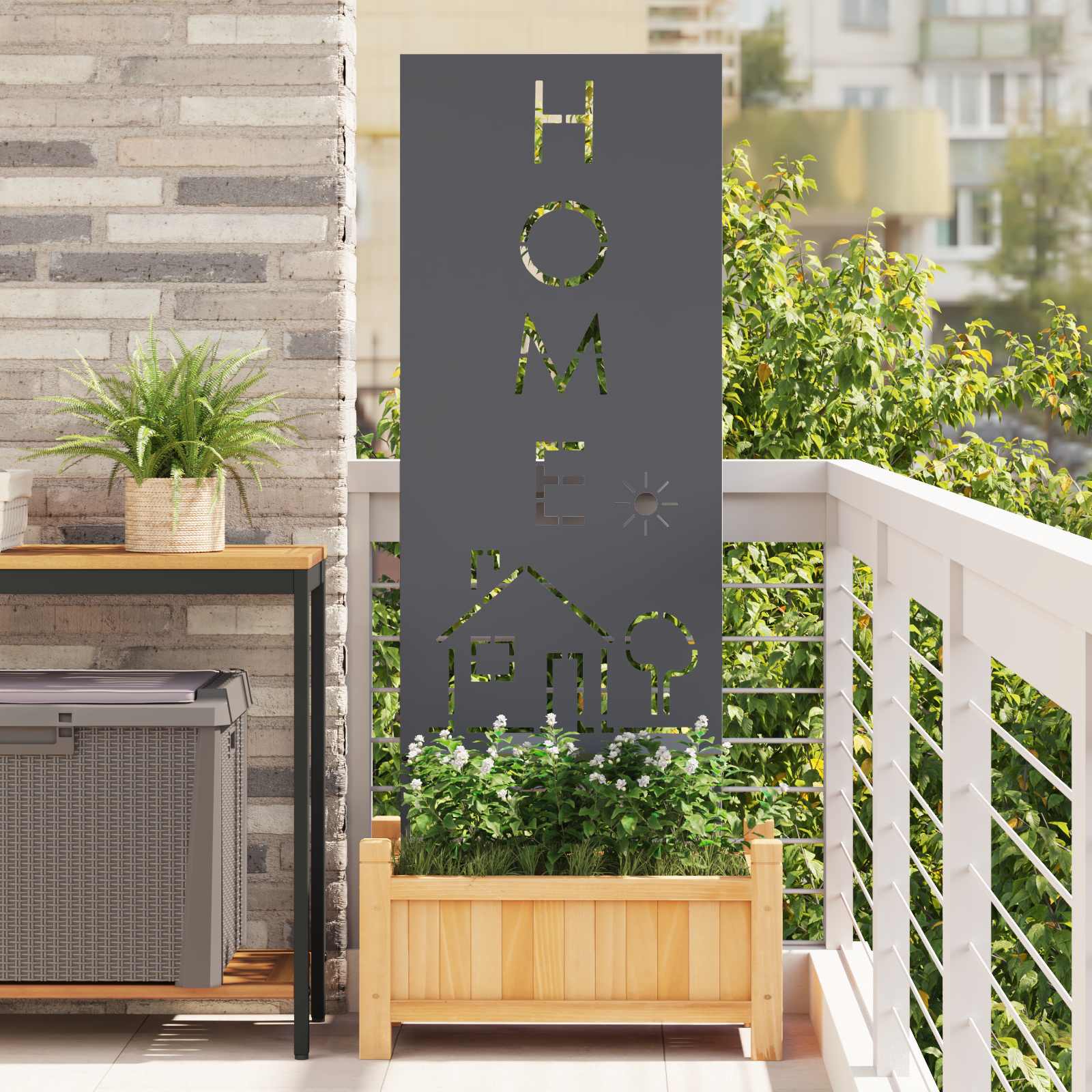Trädgårds integritetsskärm Antracit 50 x 140 cm Kallvalsat stål