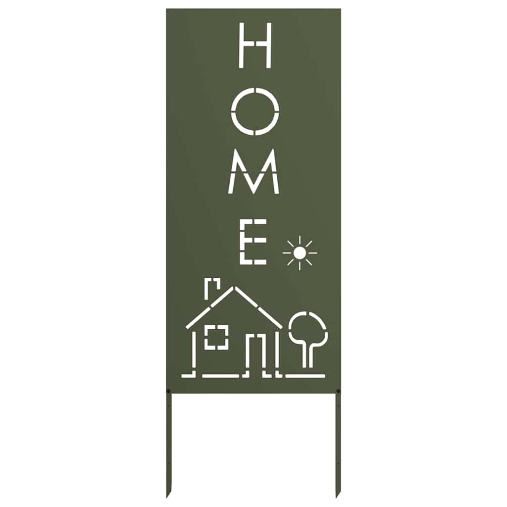 Trädgårds integritetsskärm Olivgrön 50 x 140 cm Kallvalsat stål