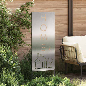 Trädgårds integritetsskärm Silver 50 x 140 cm Rostfritt stål