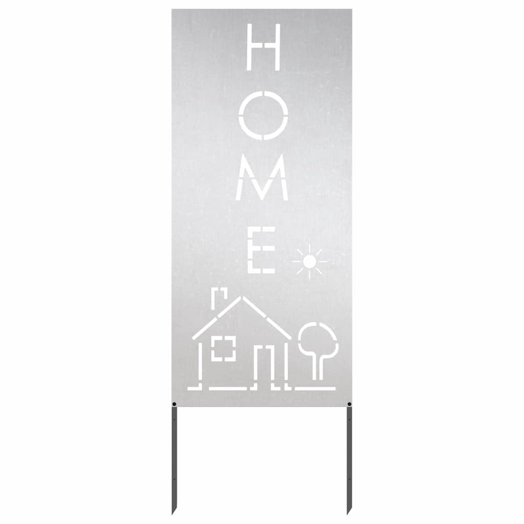 Trädgårds integritetsskärm Silver 50 x 140 cm Rostfritt stål