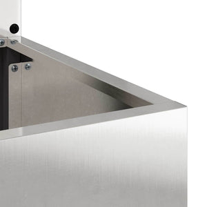 Trädgårds integritetsskärm Silver 32 x 140 cm Rostfritt stål