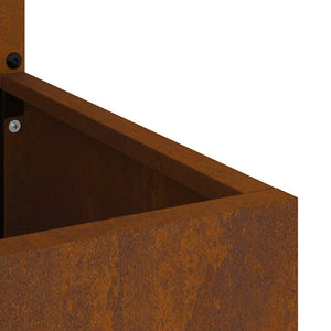 Trädgårds integritetsskärm Rostig 32 x 140 cm cortenstål