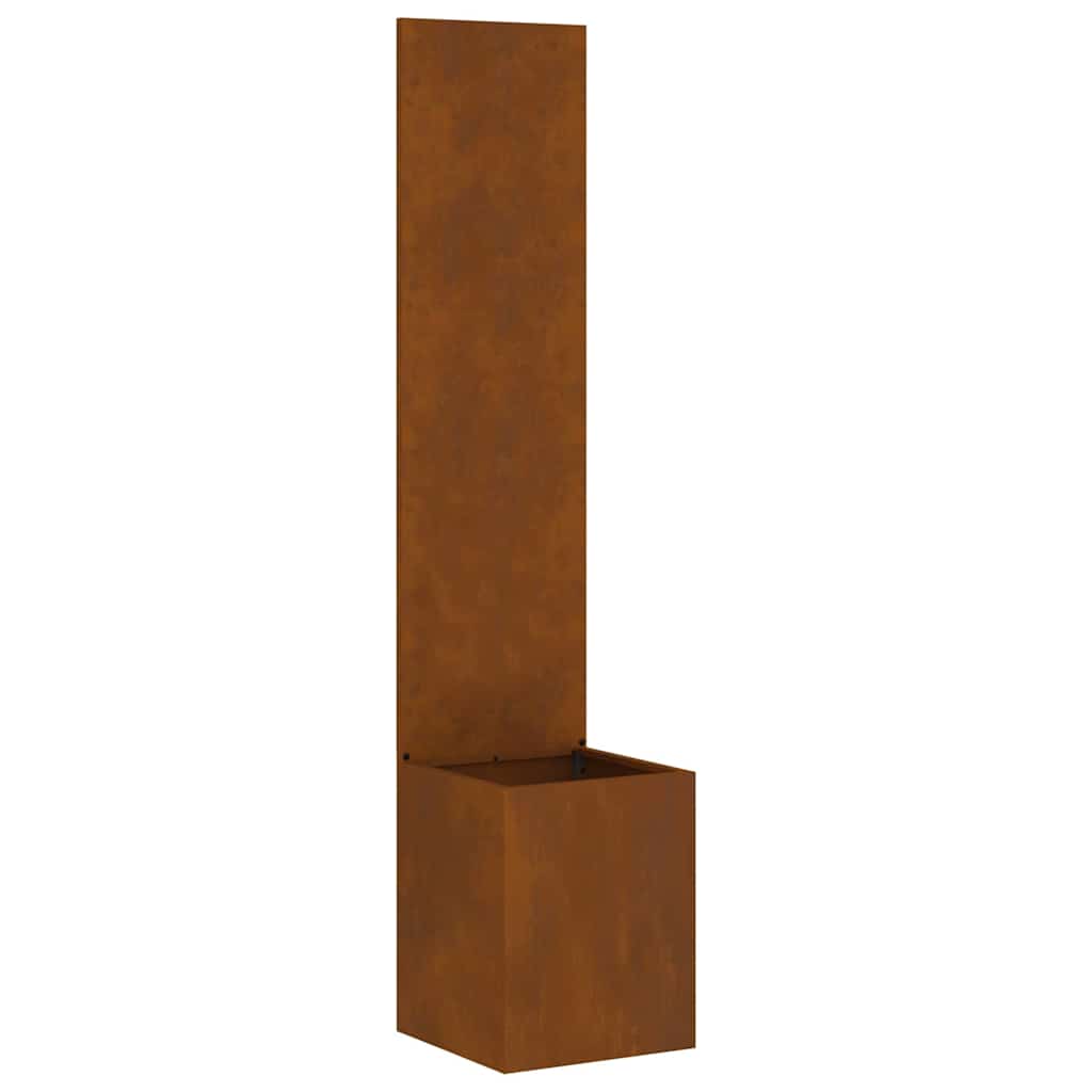 Trädgårds integritetsskärm Rostig 32 x 32 x 150 cm cortenstål