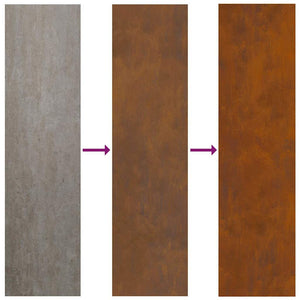 Trädgårds integritetsskärm Rostig 32 x 140 cm cortenstål