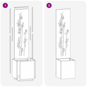 Trädgårds integritetsskärm Silver 32 x 140 cm Galvaniserat stål