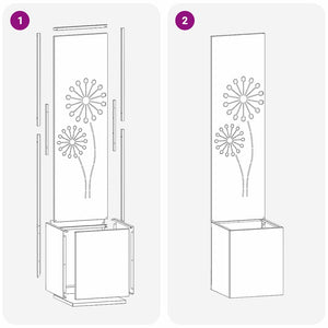 Trädgårds integritetsskärm Olivgrön 32 x 140 cm Kallvalsat stål