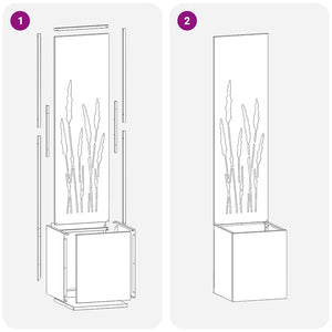 Trädgårds integritetsskärm Silver 32 x 140 cm Galvaniserat stål