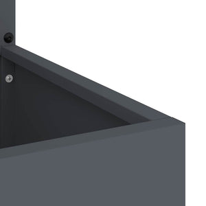 Trädgårds integritetsskärm Antracit 32 x 140 cm Kallvalsat stål