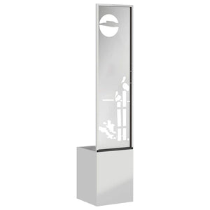 Trädgårds integritetsskärm Silver 32 x 140 cm Galvaniserat stål