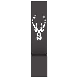 Trädgårds integritetsskärm Svart 32 x 140 cm Kallvalsat stål