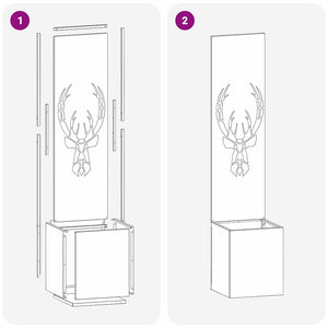 Trädgårds integritetsskärm Antracit 32 x 140 cm Kallvalsat stål