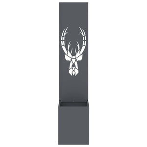 Trädgårds integritetsskärm Antracit 32 x 140 cm Kallvalsat stål