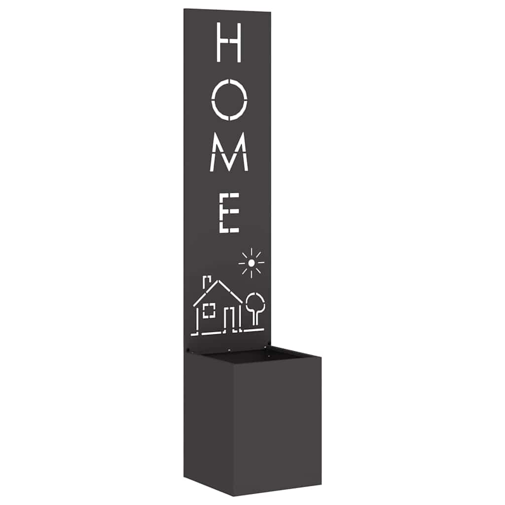 Trädgårds integritetsskärm Svart 32 x 140 cm Kallvalsat stål