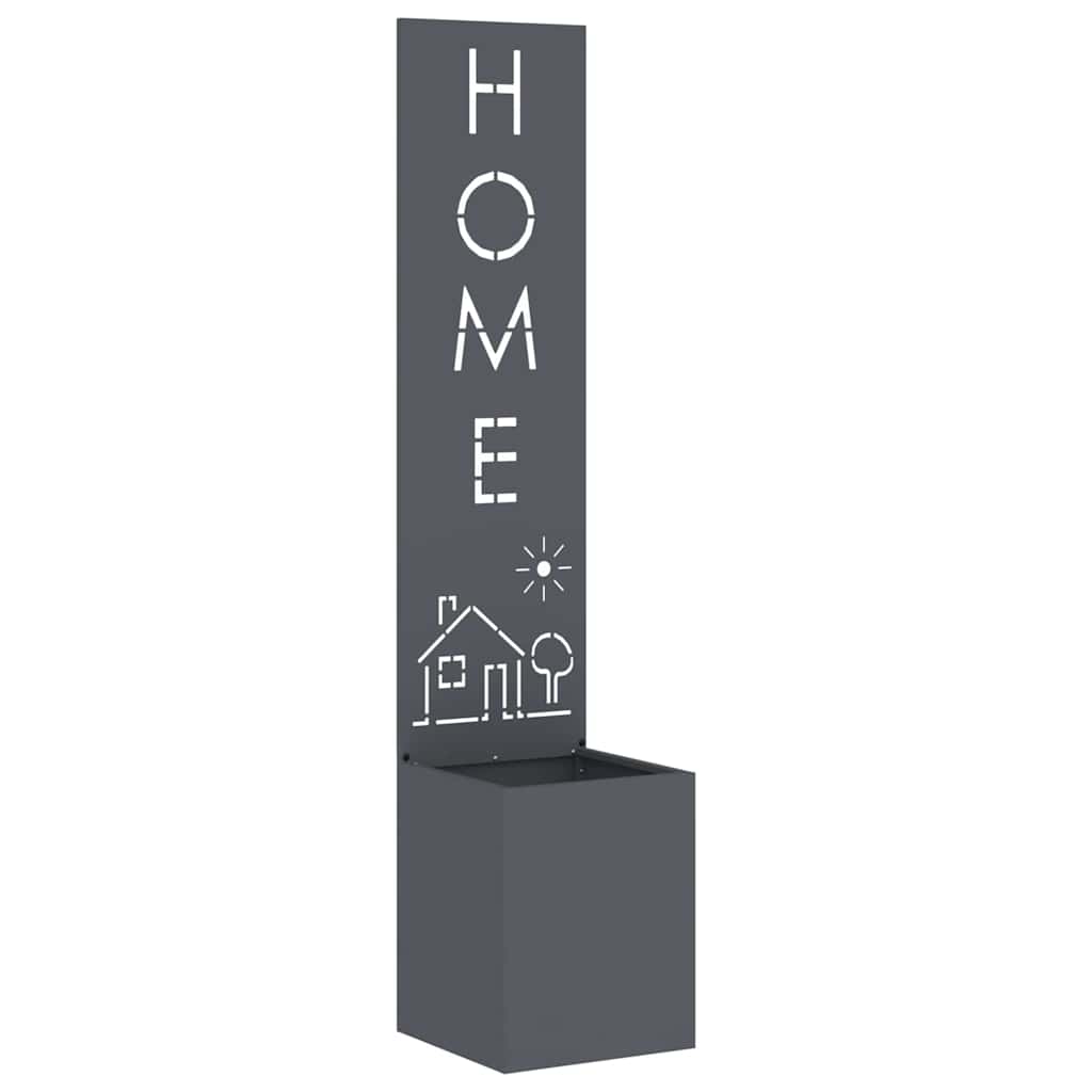 Trädgårds integritetsskärm Antracit 32 x 140 cm Kallvalsat stål