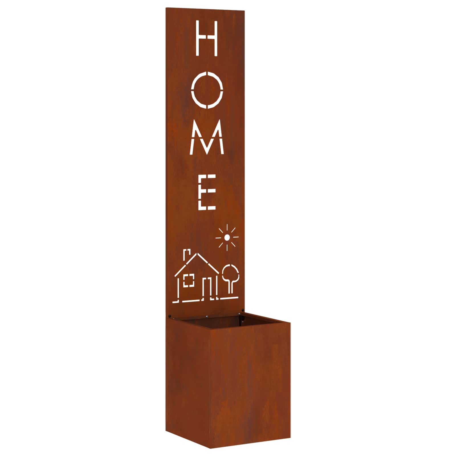 Trädgårds integritetsskärm Rostig 32 x 32 x 150 cm cortenstål