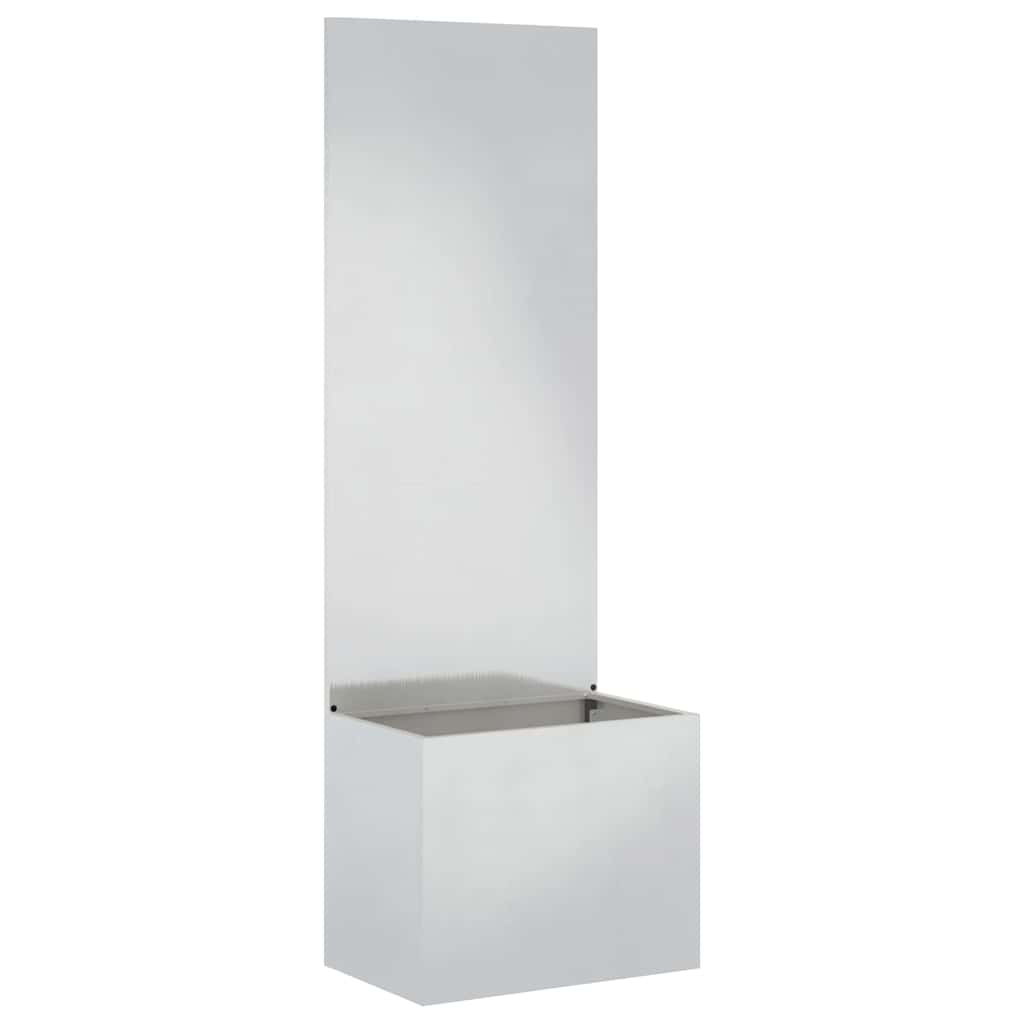 Trädgårds integritetsskärm Silver 50 x 140 cm Rostfritt stål