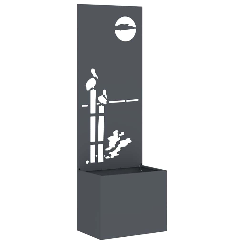 Trädgårds integritetsskärm Antracit 50 x 140 cm Kallvalsat stål