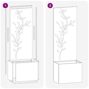 Trädgårds integritetsskärm Silver 50 x 140 cm Rostfritt stål