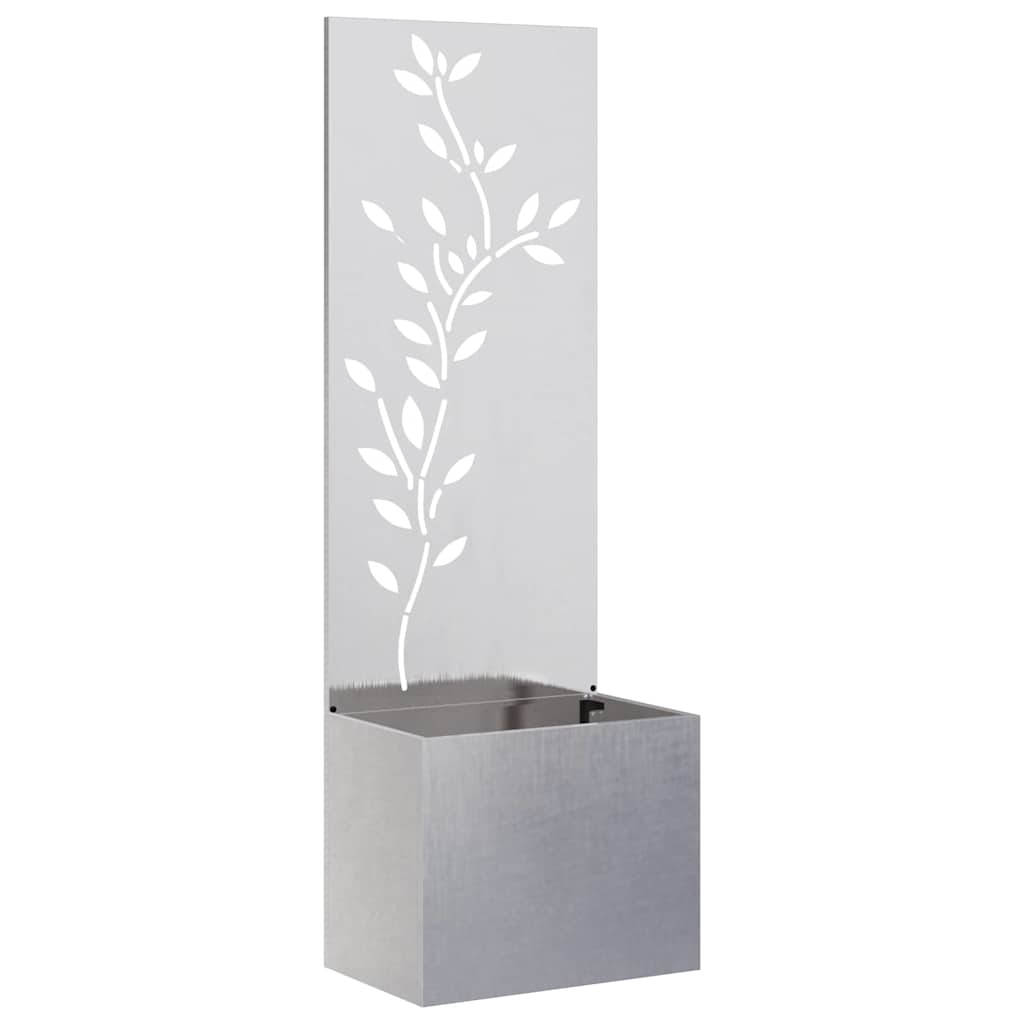 Trädgårds integritetsskärm Blommor Silver 50 x 32 x 150 cm