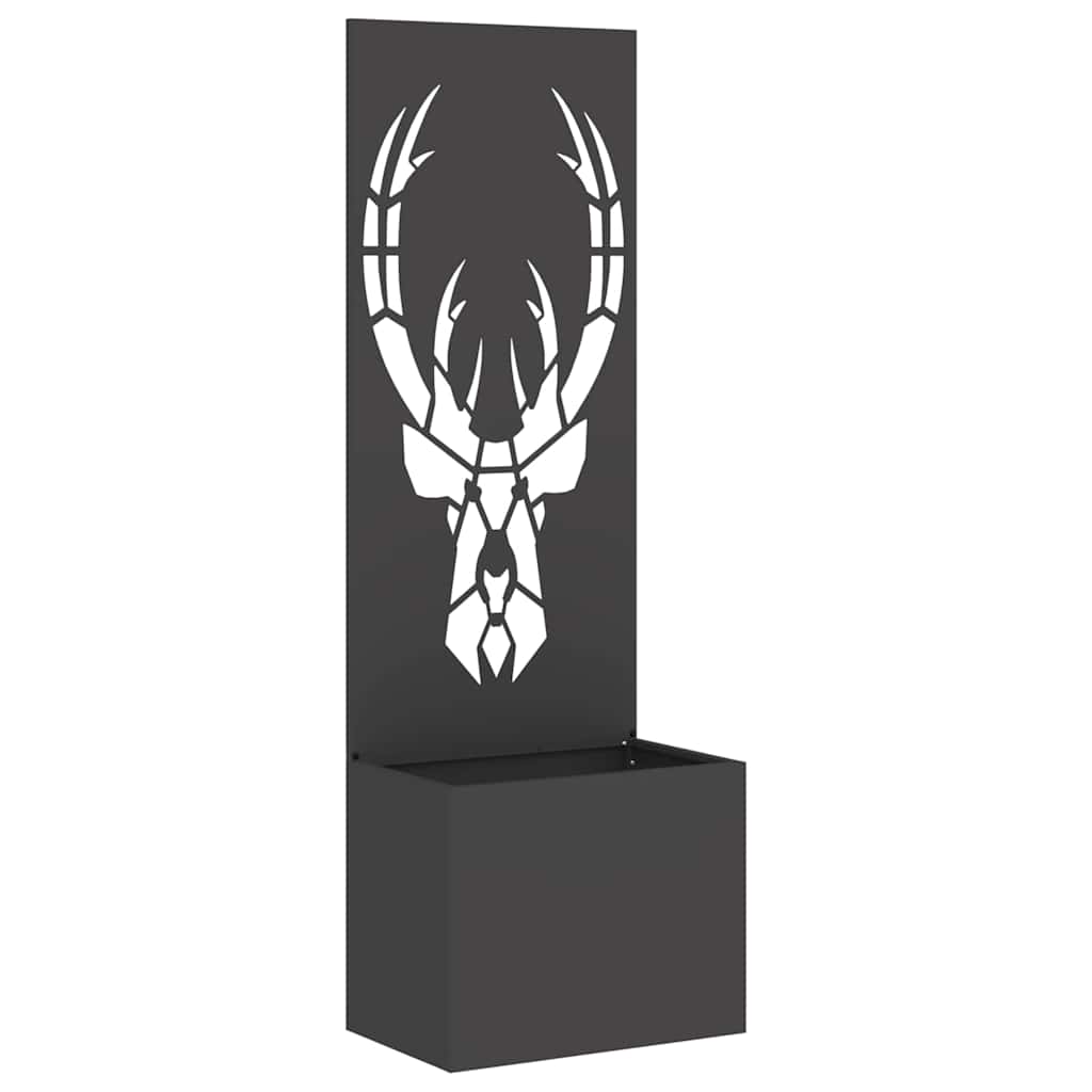 Trädgårds integritetsskärm Svart 50 x 140 cm Kallvalsat stål