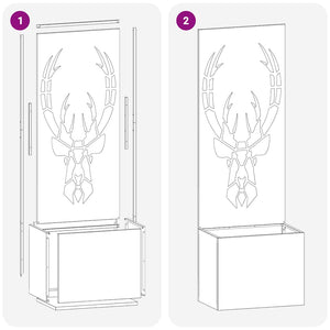 Trädgårds integritetsskärm Antracit 50 x 140 cm Kallvalsat stål