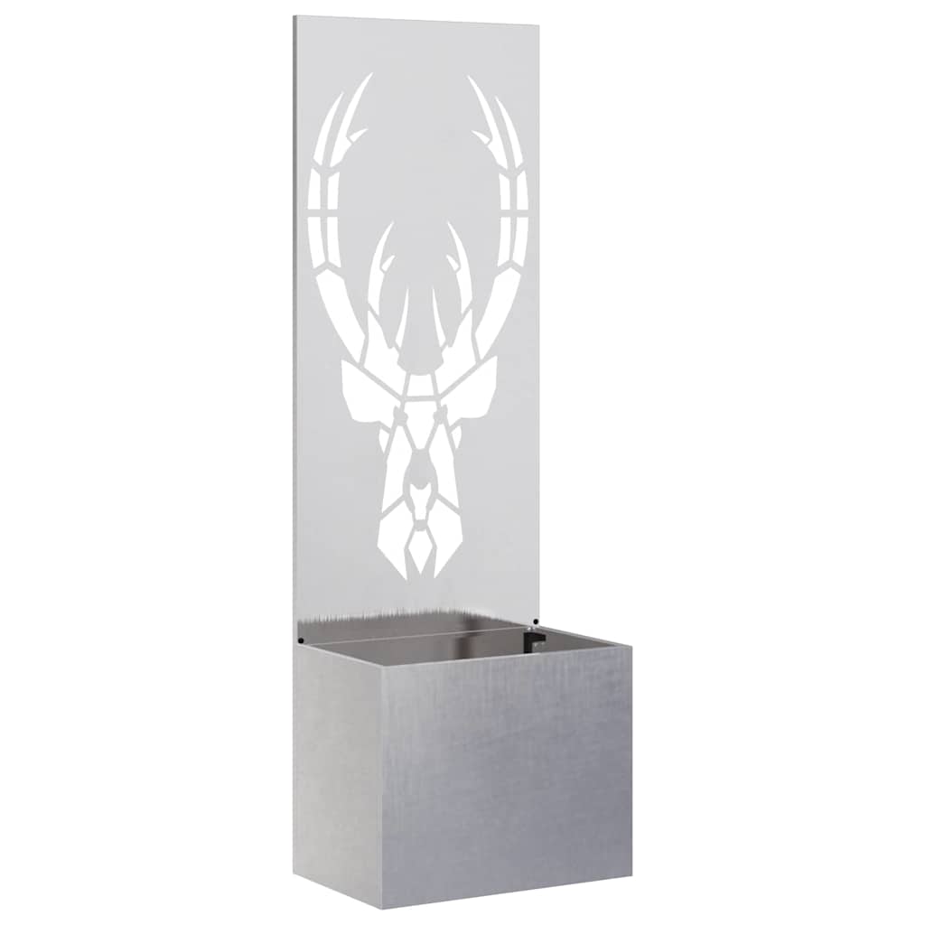 Trädgårds integritetsskärm Silver 50 x 140 cm Rostfritt stål