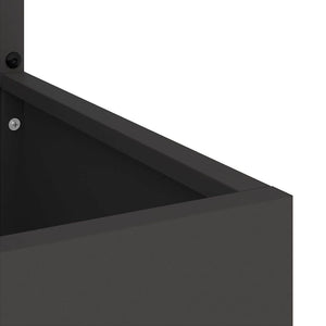 Trädgårds integritetsskärm Svart 50 x 140 cm Kallvalsat stål