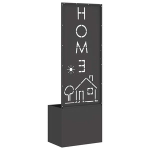 Trädgårds integritetsskärm Svart 50 x 140 cm Kallvalsat stål