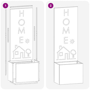 Trädgårds integritetsskärm Vit 50 x 140 cm Kallvalsat stål