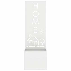 Trädgårds integritetsskärm Vit 50 x 140 cm Kallvalsat stål