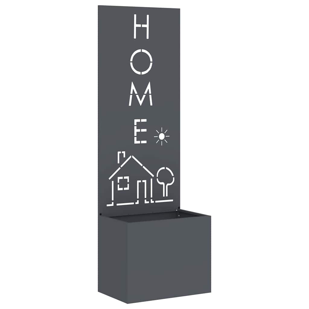 Trädgårds integritetsskärm Antracit 50 x 140 cm Kallvalsat stål