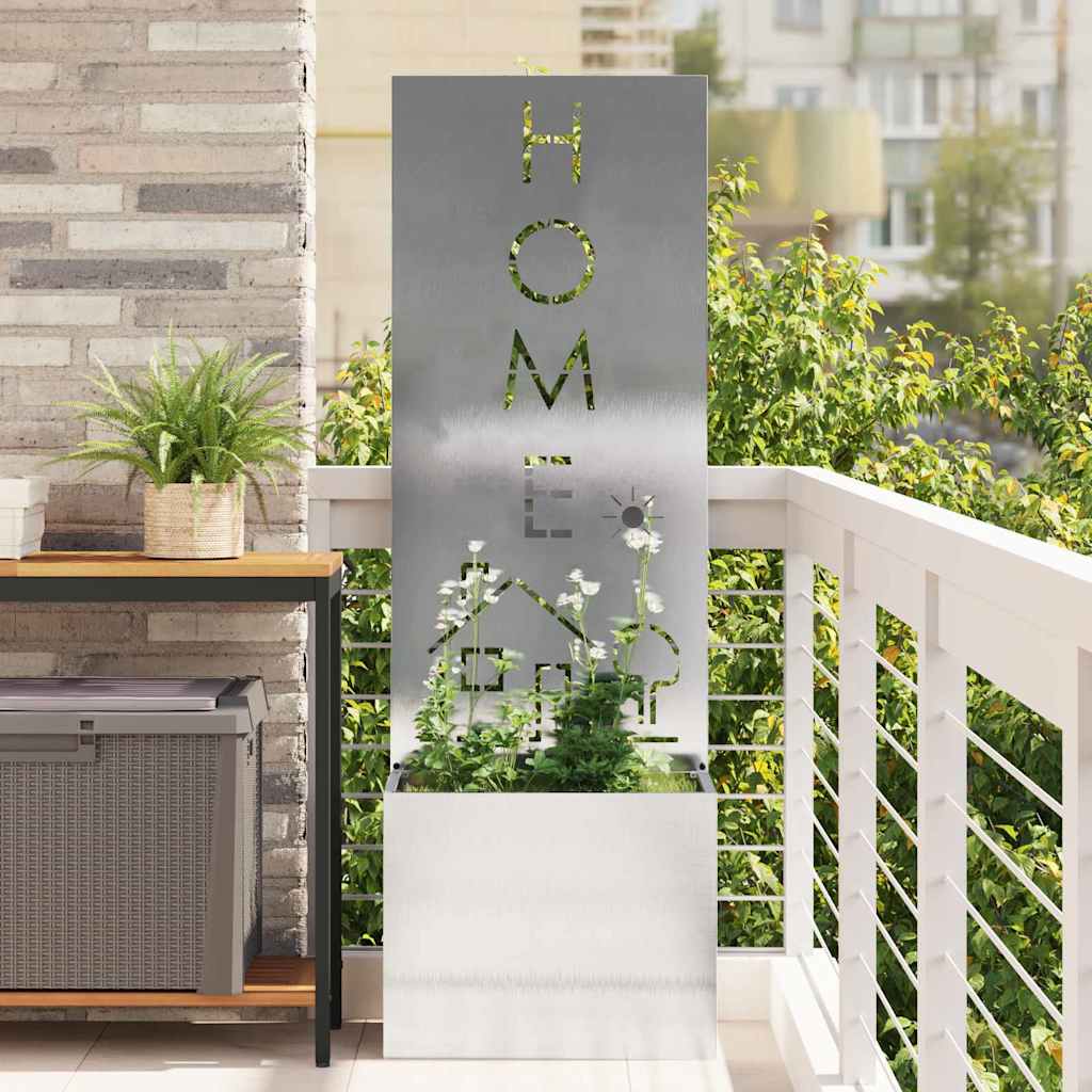 Trädgårds integritetsskärm Silver 50 x 140 cm Rostfritt stål