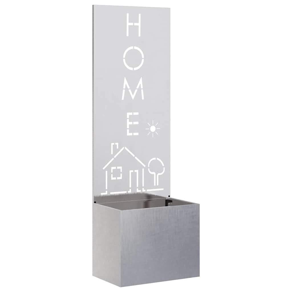 Trädgårds integritetsskärm Silver 50 x 140 cm Rostfritt stål